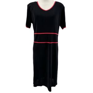 Exclusively‎ Misook Women's Black Short Sleeve Sheath Dress Size Small